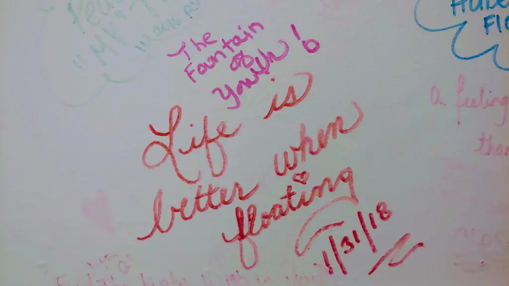 Writing on bathroom wall