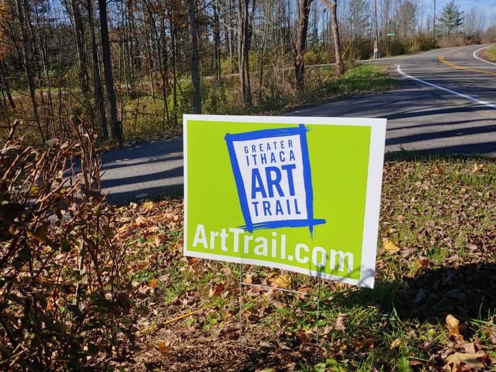 Ithaca Art Trail sign