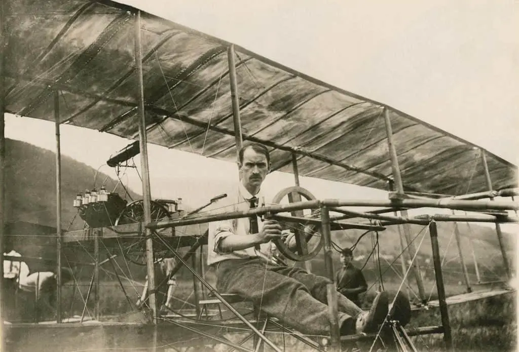 Glenn Curtiss in his plane