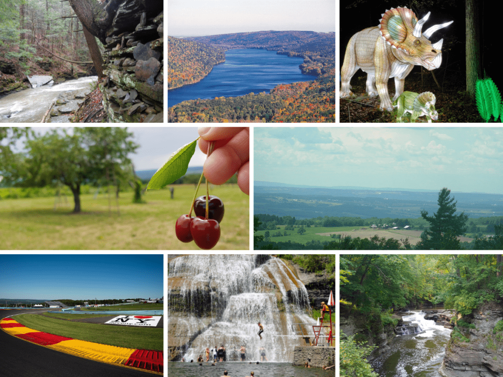 collage of Finger Lakes images