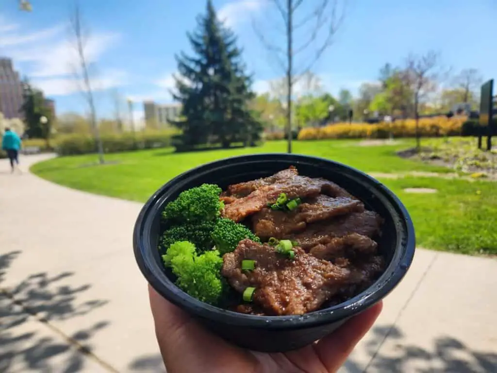 Chinese lunch in the park