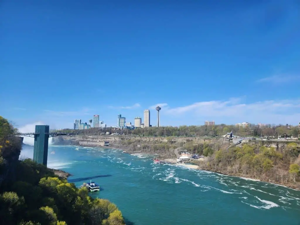view of Niagara Gorge from Rainbow Bridge